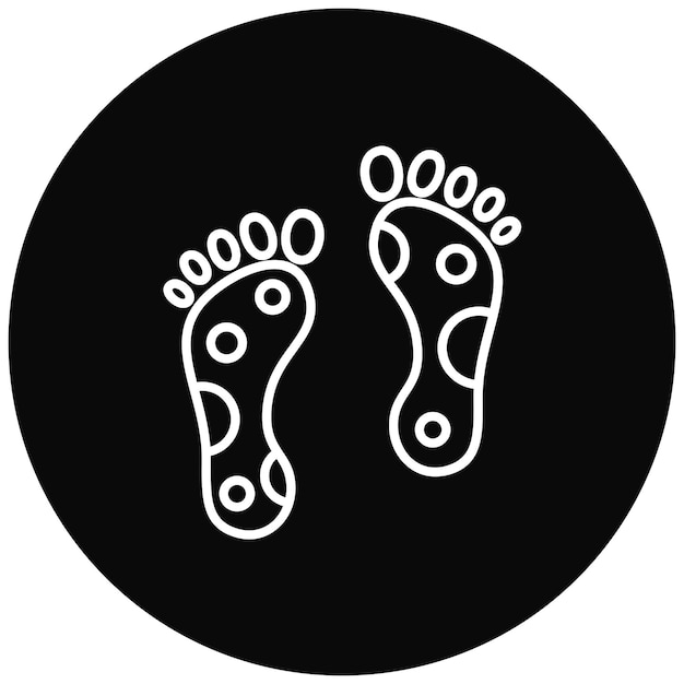 Imagen vectorial de iconos de reflexología Se puede utilizar para Spa
