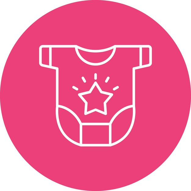 Imagen vectorial de iconos de ropa para bebés Se puede usar para bebés