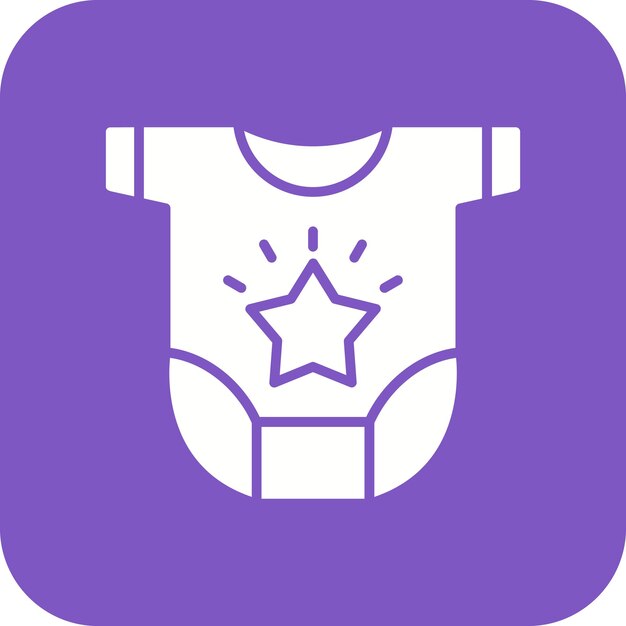 Imagen vectorial de iconos de ropa para bebés Se puede usar para bebés