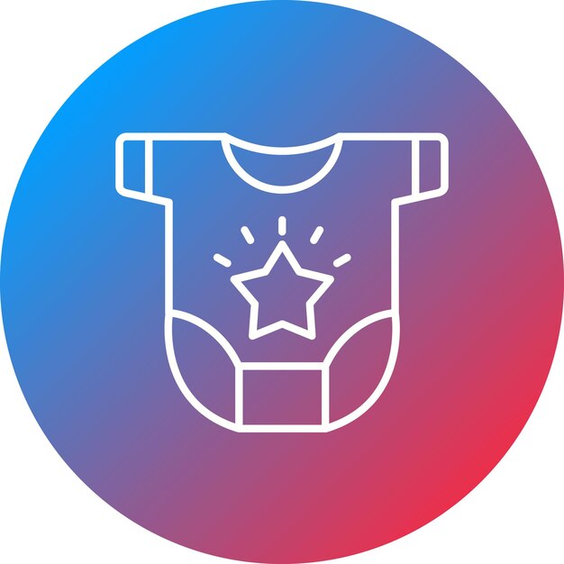 Imagen vectorial de iconos de ropa para bebés Se puede usar para bebés