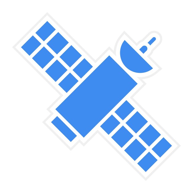 Imagen vectorial de íconos de satélite Puede utilizarse para mapas y navegación