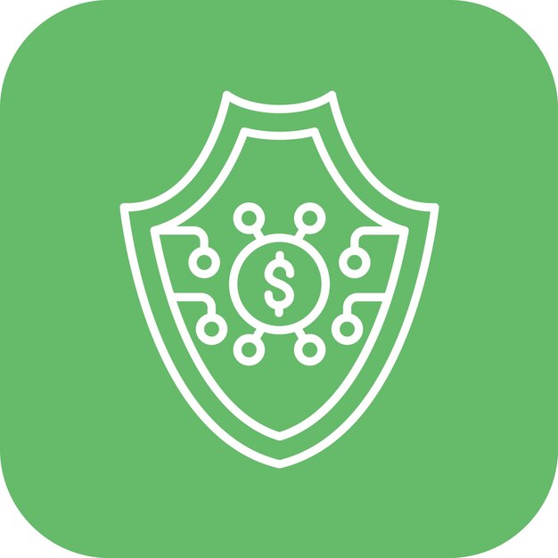Imagen vectorial de íconos segura Puede utilizarse para Fintech