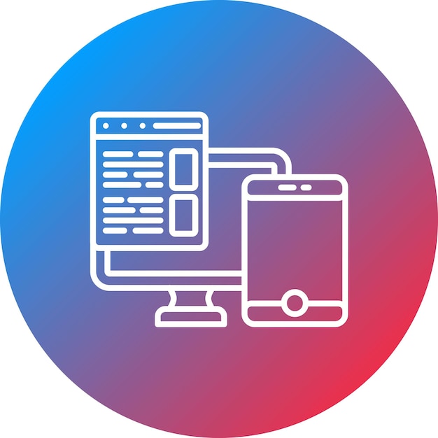 Imagen vectorial de íconos de sitios web responsivos Puede utilizarse para el marketing digital