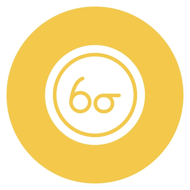 Imagen vectorial de íconos Six Sigma Se puede utilizar para la gestión de operaciones