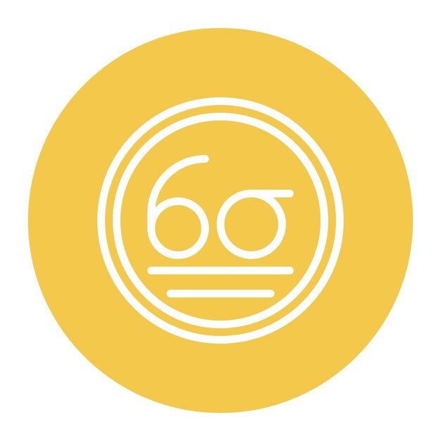 Imagen vectorial de íconos Six Sigma Se puede utilizar para la producción en masa