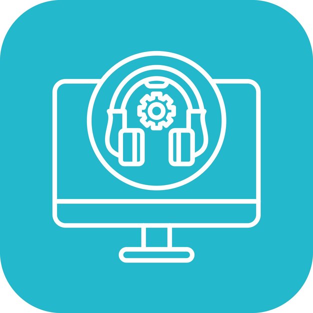 Imagen vectorial de íconos de soporte en línea Se puede utilizar para alojamiento web