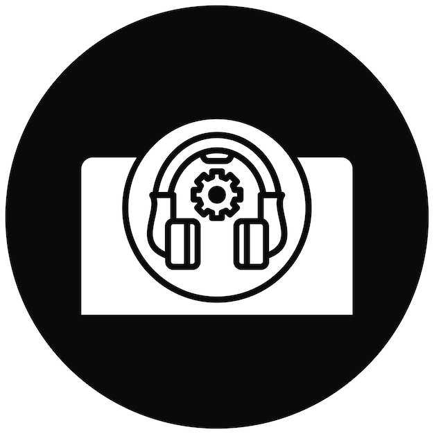 Imagen vectorial de íconos de soporte en línea Se puede utilizar para alojamiento web