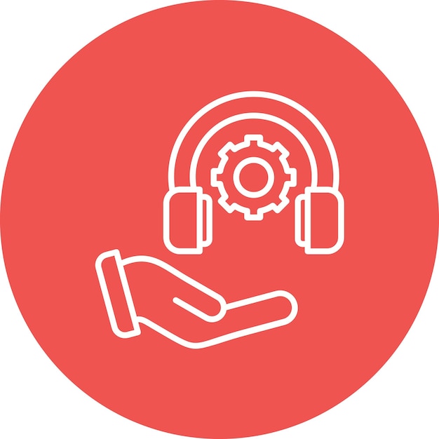 Imagen vectorial de íconos de soporte técnico Se puede utilizar para negocios y finanzas
