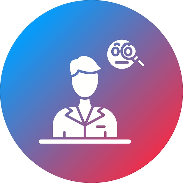 Imagen vectorial de iconos sospechosos puede usarse para la inteligencia emocional