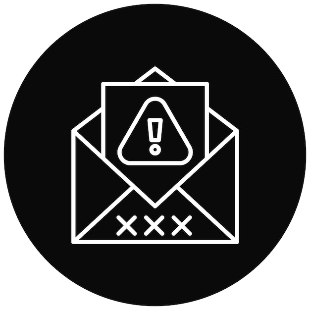 Imagen vectorial de íconos de spam de correo electrónico Se puede utilizar para la seguridad cibernética