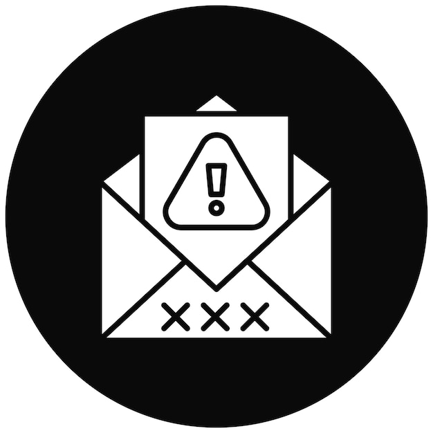 Imagen vectorial de íconos de spam de correo electrónico Se puede utilizar para la seguridad cibernética