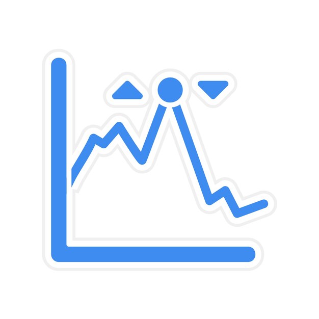 Imagen vectorial de íconos de Stocks Up and Down Se puede usar para personas de negocios