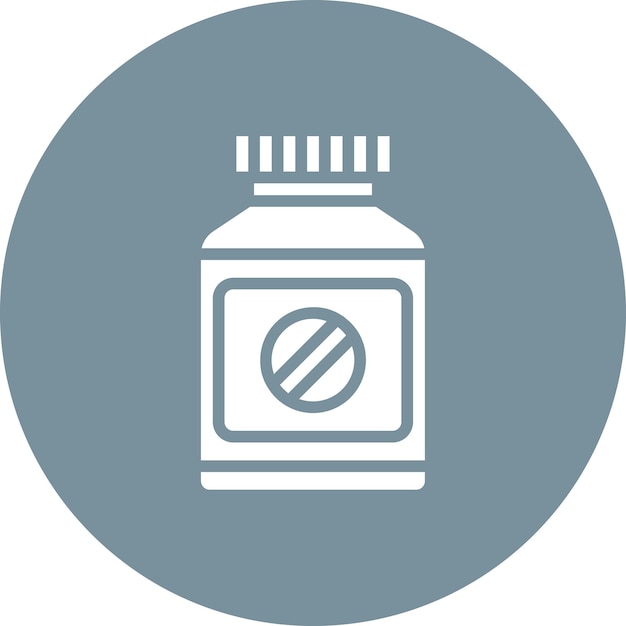 Imagen vectorial de íconos de suplementos nutricionales Puede utilizarse para el bienestar físico