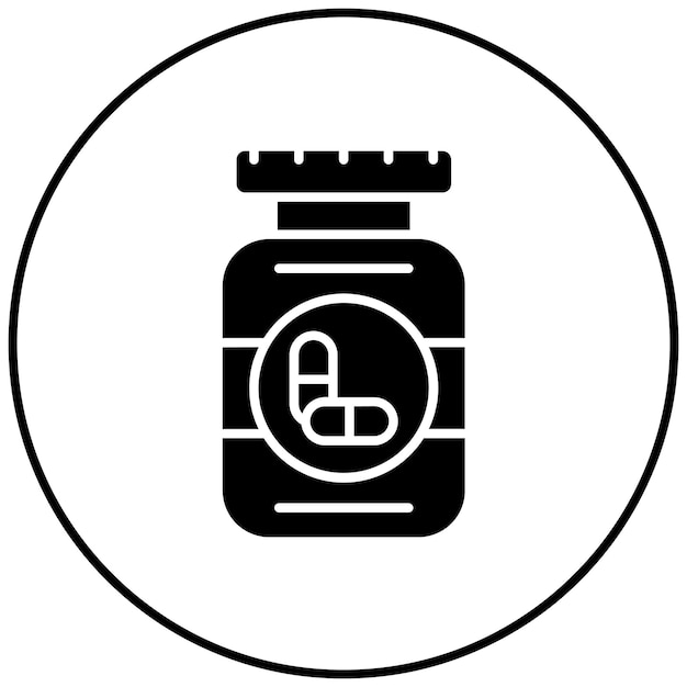 Imagen vectorial de íconos de suplementos Se puede usar para hacer dieta