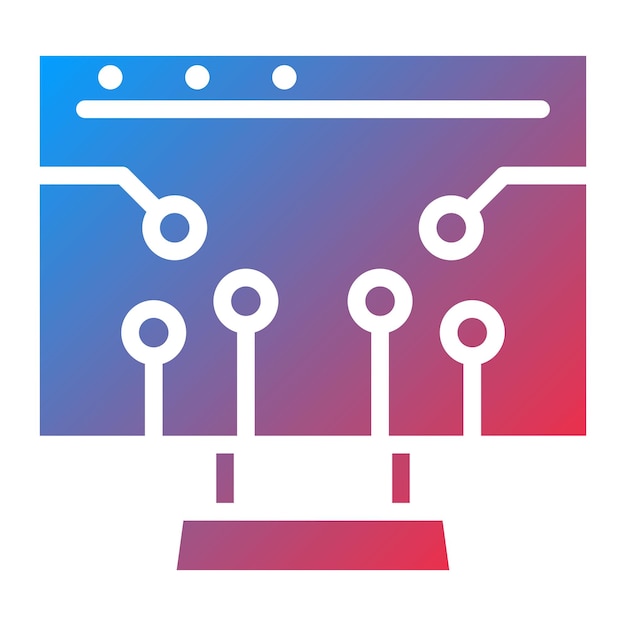 Imagen vectorial de íconos de tecnología de la información Puede utilizarse para la industria