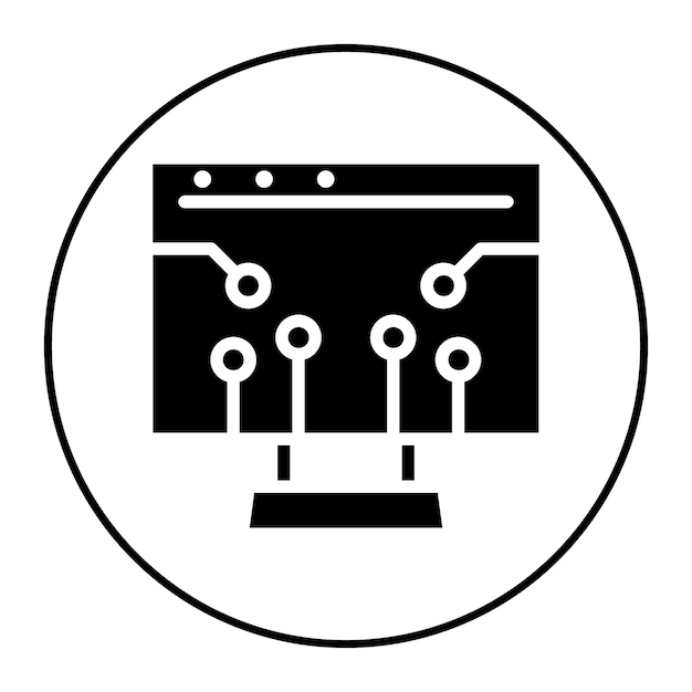 Imagen vectorial de íconos de tecnología de la información Puede utilizarse para la industria
