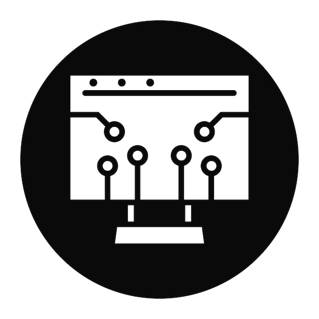 Imagen vectorial de íconos de tecnología de la información Puede utilizarse para la industria