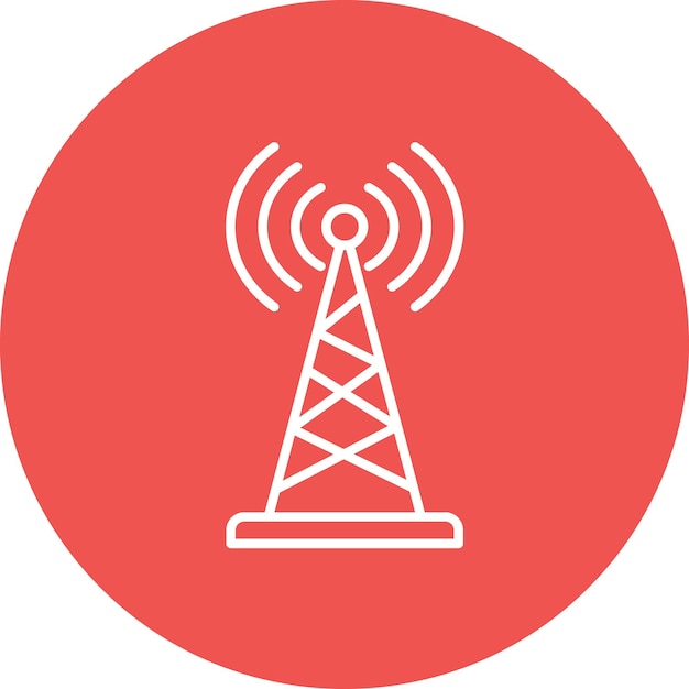 Imagen vectorial de íconos de telecomunicaciones Puede utilizarse para la energía nuclear