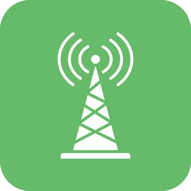Imagen vectorial de íconos de telecomunicaciones Puede utilizarse para la energía nuclear