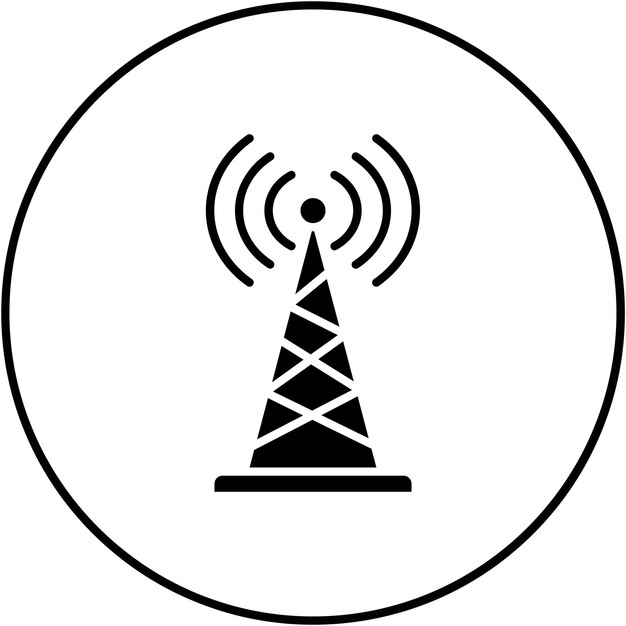 Imagen vectorial de íconos de telecomunicaciones Puede utilizarse para la energía nuclear