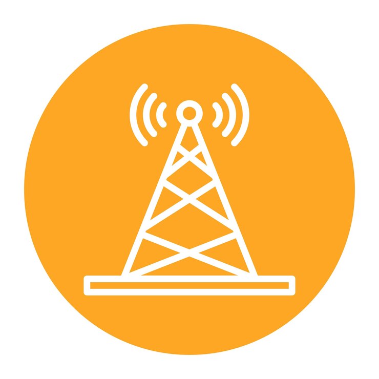 Vector imagen vectorial de íconos de telecomunicaciones puede utilizarse para servicios públicos