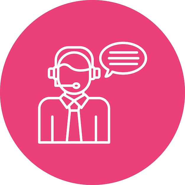 Imagen vectorial de íconos de telemarketing Se puede utilizar para el marketing