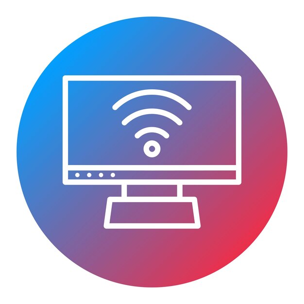 Imagen vectorial de íconos de televisión inteligente Se puede utilizar para nuevos medios