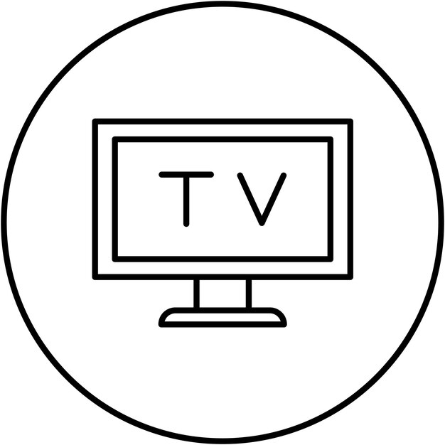 Imagen vectorial de íconos de televisión Se puede usar para el fútbol