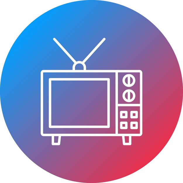 Imagen vectorial de íconos de televisión Se puede utilizar para artículos para el hogar