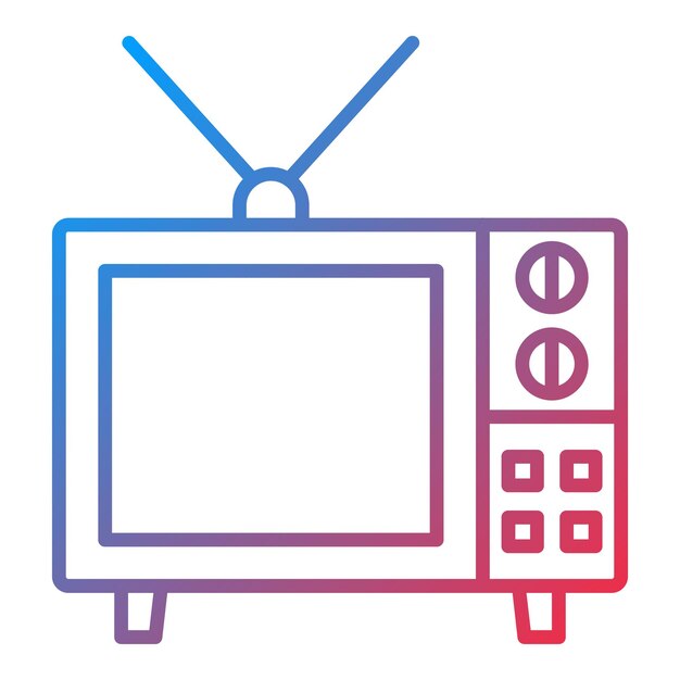 Imagen vectorial de íconos de televisión Se puede utilizar para artículos para el hogar