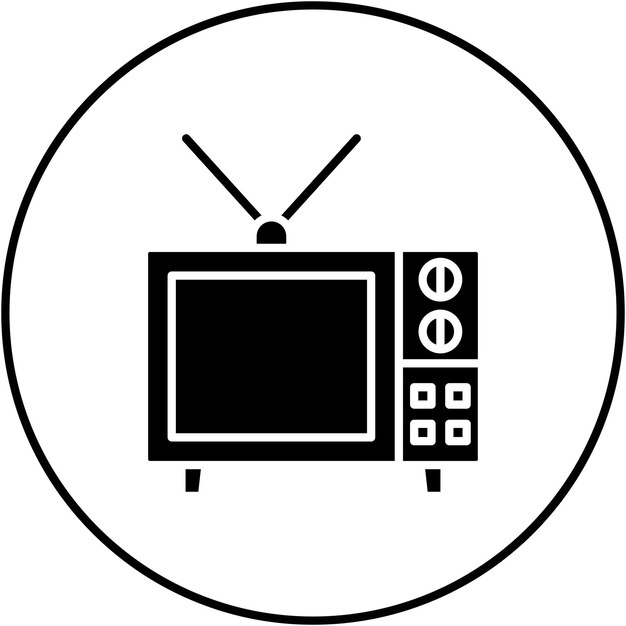 Imagen vectorial de íconos de televisión Se puede utilizar para artículos para el hogar