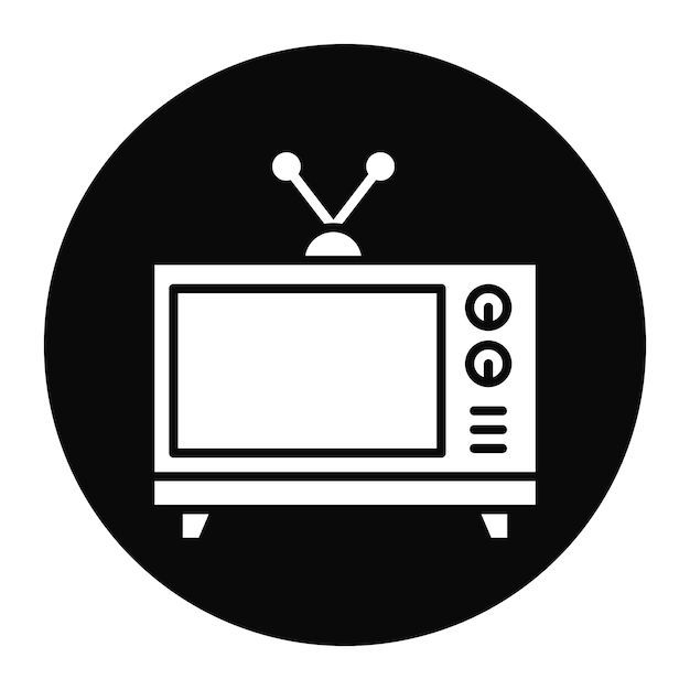 Imagen vectorial de íconos de televisión Se puede utilizar para circuitos eléctricos