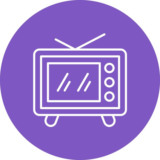 Imagen vectorial de íconos de televisión Se puede utilizar para Comunicación y Medios