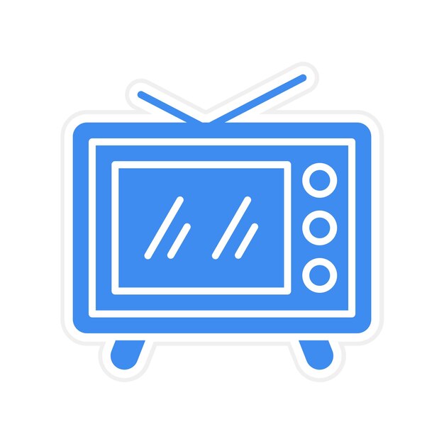 Imagen vectorial de íconos de televisión Se puede utilizar para Comunicación y Medios