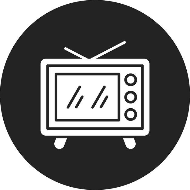 Imagen vectorial de íconos de televisión Se puede utilizar para Comunicación y Medios