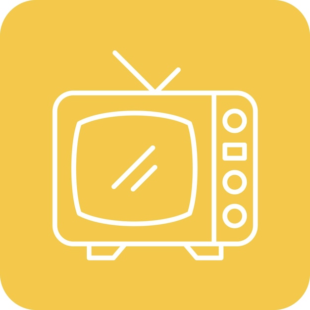 Imagen vectorial de íconos de televisión Se puede utilizar para noticias y medios de comunicación