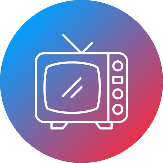 Imagen vectorial de íconos de televisión Se puede utilizar para noticias y medios de comunicación
