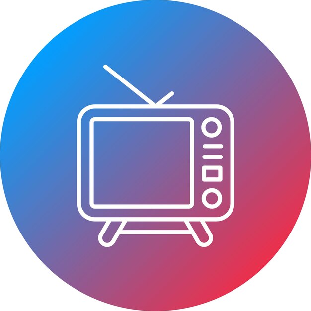 Imagen vectorial de íconos de televisión Se puede utilizar para la realidad virtual