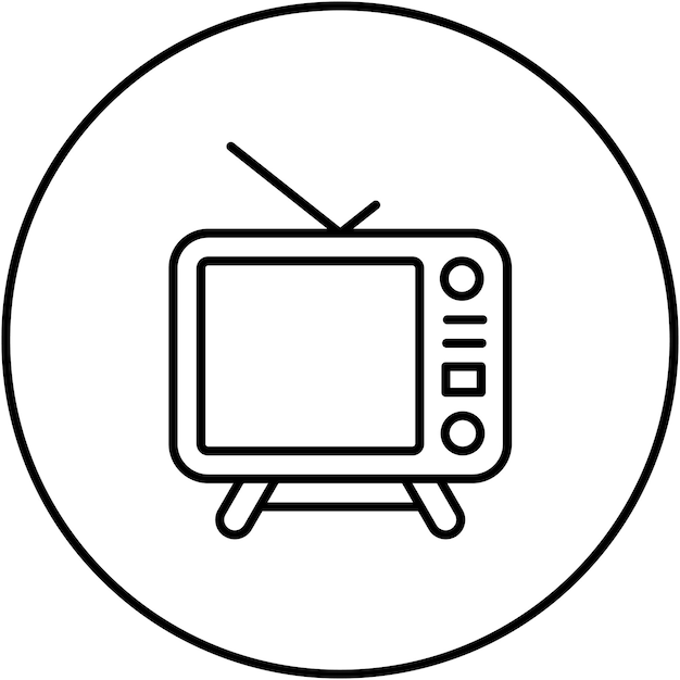 Imagen vectorial de íconos de televisión Se puede utilizar para la realidad virtual