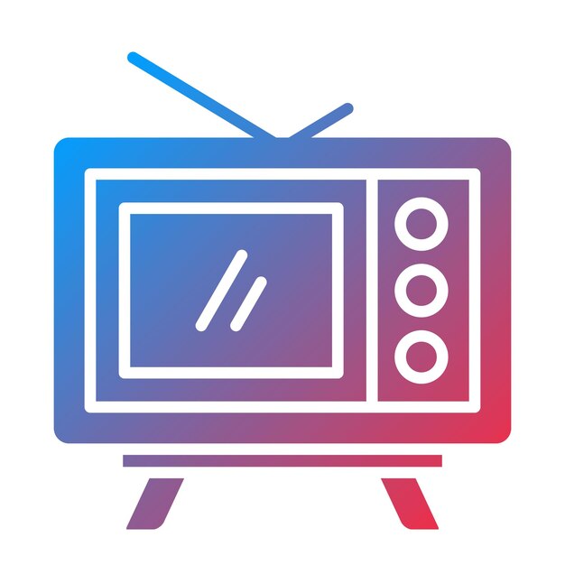 Imagen vectorial de íconos de televisión Puede utilizarse para dispositivos electrónicos