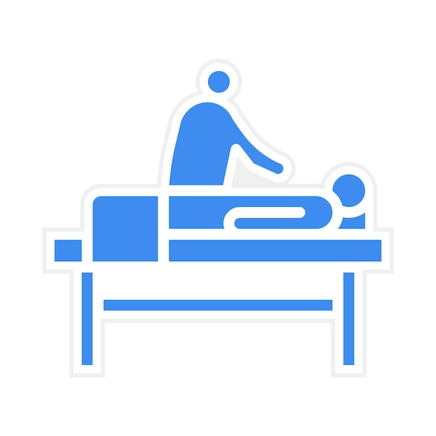 Imagen vectorial de iconos de terapia de masaje Se puede utilizar para el cuidado de ancianos