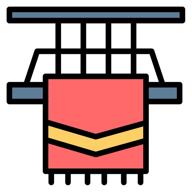 Imagen vectorial de íconos textiles Puede utilizarse para las características de la tela