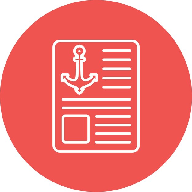 Imagen vectorial de íconos de texto de anclaje Se puede utilizar para la redacción