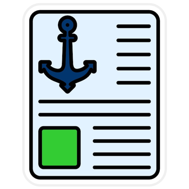 Imagen vectorial de íconos de texto de anclaje Se puede utilizar para la redacción