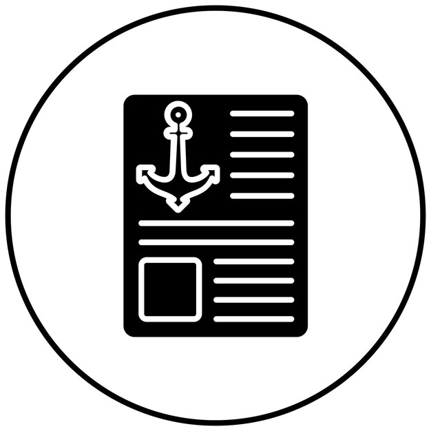 Imagen vectorial de íconos de texto de anclaje Se puede utilizar para la redacción