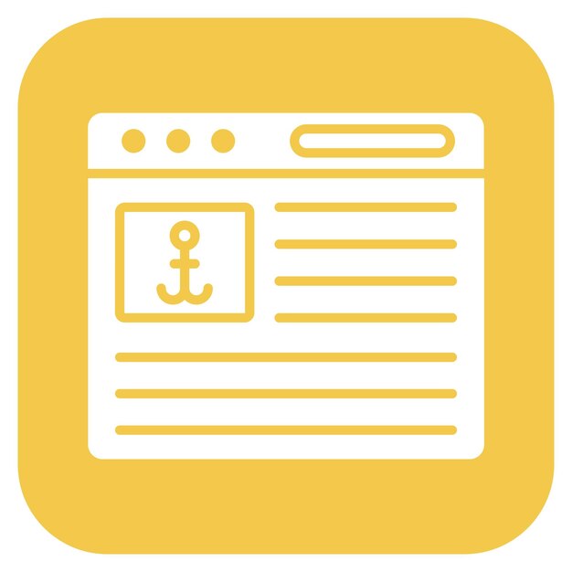 Imagen vectorial de íconos de texto de anclaje Se puede utilizar para el servicio de marketing en Internet