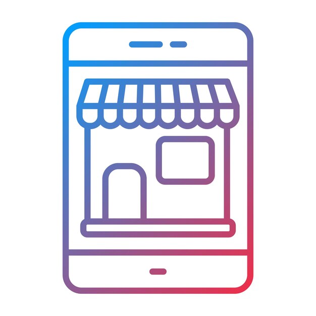 Imagen vectorial de iconos de tiendas de electrónica Se puede utilizar para tiendas y tiendas