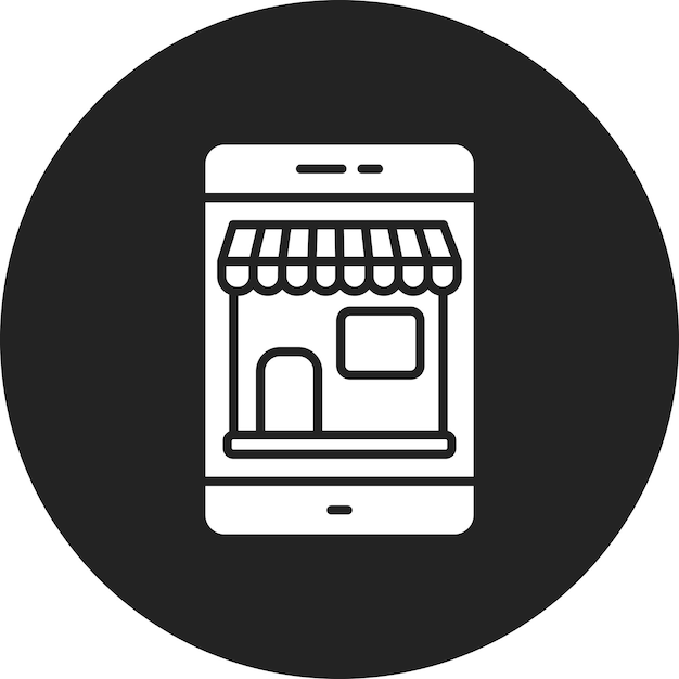 Imagen vectorial de iconos de tiendas de electrónica Se puede utilizar para tiendas y tiendas