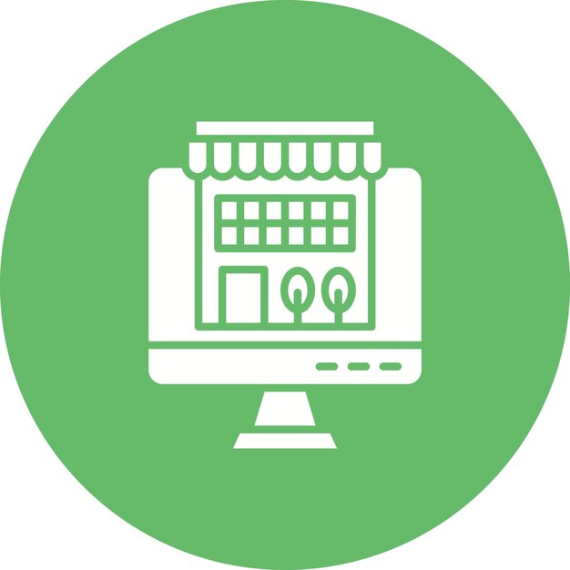 Imagen vectorial de iconos de tiendas en línea Se puede usar para compras y comercio electrónico