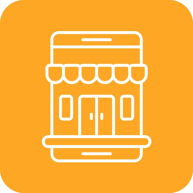 Imagen vectorial de íconos de tiendas en línea Se puede utilizar para el comercio electrónico de moda